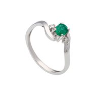 Anillo Babila Milano Mujer First Kiss in Oro blanco Smeraldo 245117 - 245117